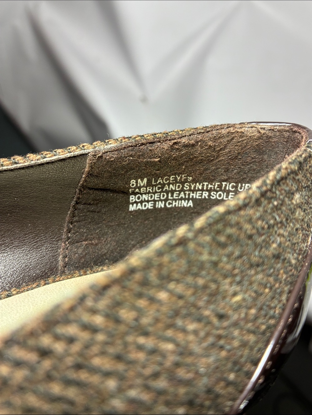 Relativity Brown Tweed Mid-Heel Pumps with Patent Brown Toe - Picture 10 of 16